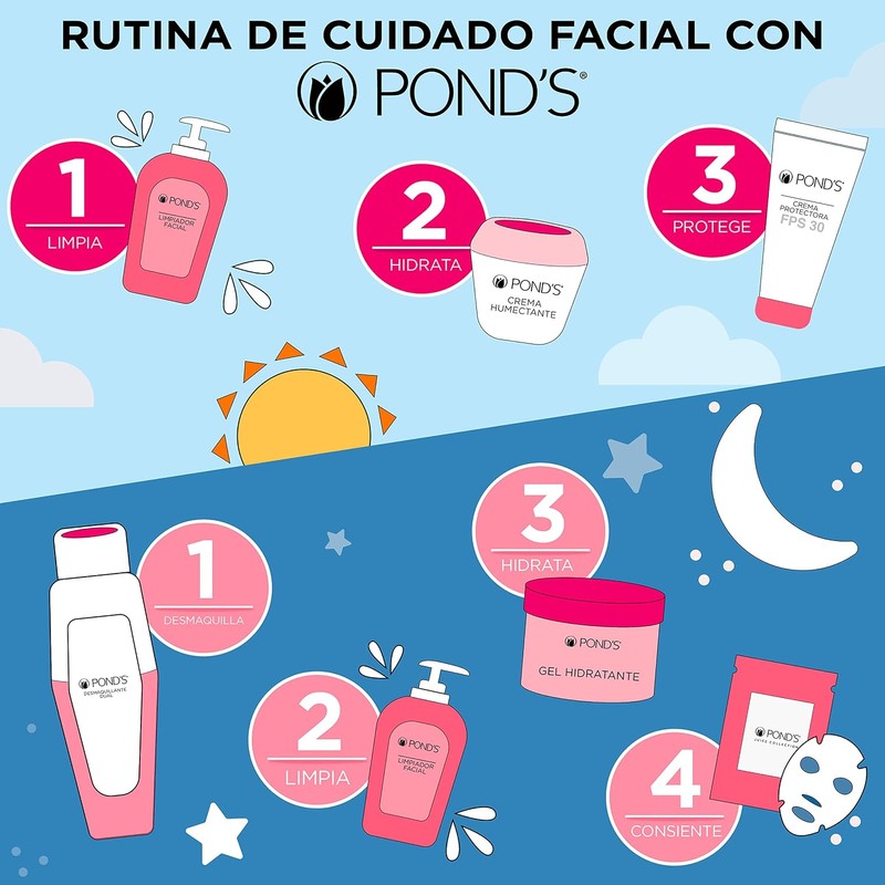 Pond's Limpiador Facial Noche y Día 220 ml