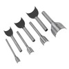 7pcs /set DIY Leather Carft Half Round Punch Belt End