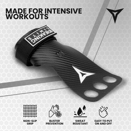 BREAKING LIMITS Crossfit Grips - Crossfit Hand Protectors - Gymnastics Pull Up Grips for Men & Women (M)