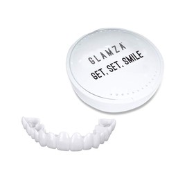 Get Set Smile GLAMZA Whitening Teeth Snap Cap On Instant Comfortable Flex Perfect Veneers White