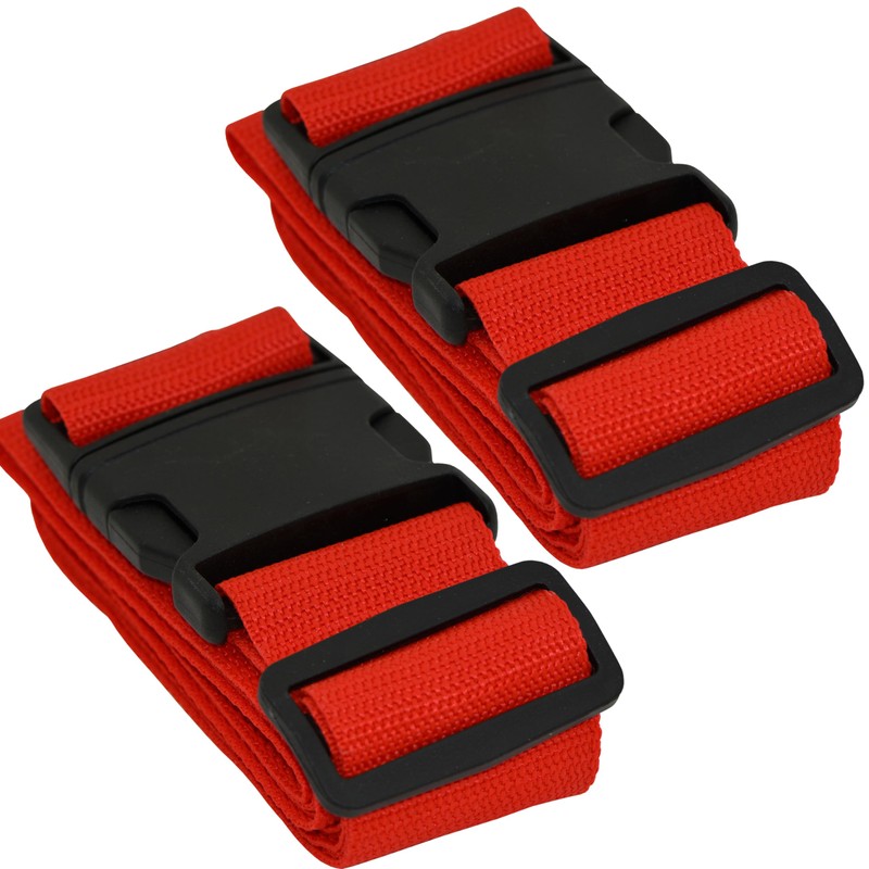 Pair Luggage Straps for Suitcases, Secure & Adjustable Luggage Straps,