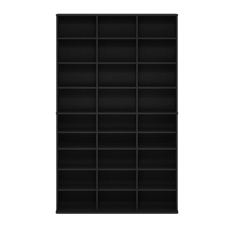 Furinno Jaya 24-Shelf Multimedia Media Storage Tower Rack with Adjustable