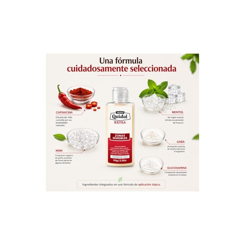Quidol Extra 60 g | Cuidado Corporal Tópico con Capsaicina