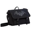 Black Canvas Bat Messenger Bag