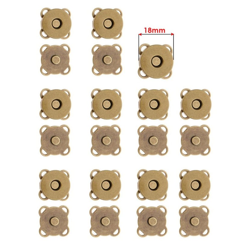 HappyHome 10 Pairs Magnetic Buttons Sew on Type Magnetic Buttons