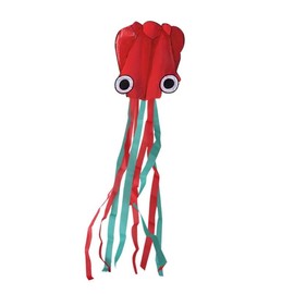 ieron Large Octopus Kites 12.8ftx2.1ft with Long Colorful Tail, Mollusc Octopus Handle 164ft String for Boys and Girls, Teenagers, Adults Outdoor Activities Beach Park Trip (Red)