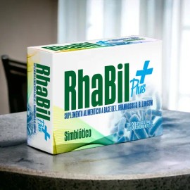 Rhábil Plus | 60 Cápsulas | Probióticos + Prebióticos | L. Rhamnosus + B. Longum | Salud Digestiva y Renal | Sin Sabor | Libre de Gluten