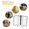 GLEAVI 2Pcs Transparent PVC Menu Covers for Restaurant Recipe Binder