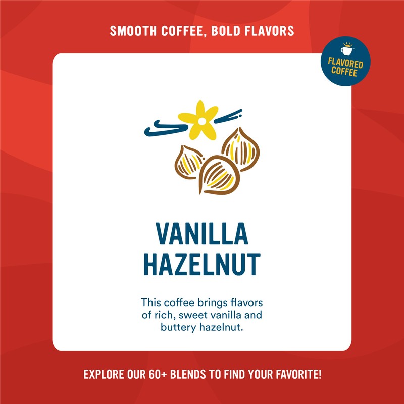 Cameron's Coffee Single Serve Pods, Flavored, Decaf Vanilla Hazelnut, 12
