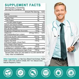 Sugar Free Calcium Citrate 1200mg with Vitamin D3 Supplements Gummies, Calcium Gummies with Vitamin D3, K2 for Women & Men, Raspberry Flavor, 30 Day Supply