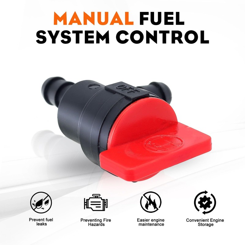 HIPA (Pack of 2) 1/4" 90 Degree Fuel Shut Off