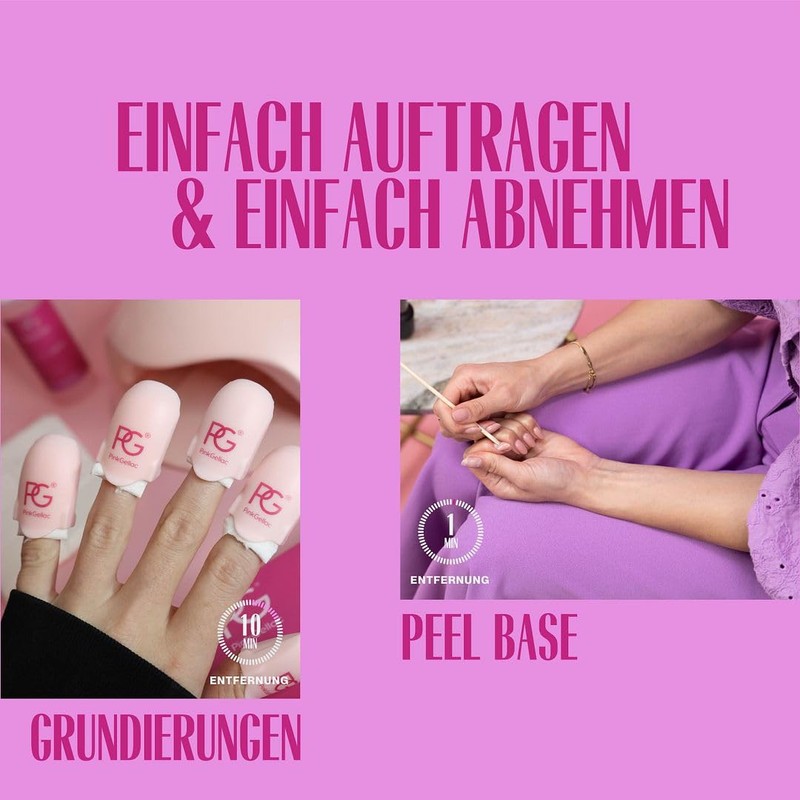 Pink Gellac UV Nail Polish Golden Glam 197. Professional Gel
