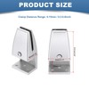 PATIKIL 1.7x1.3x3.6" Desk Divider Support Clamp, 4 Pcs Aluminum Desk