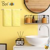 SmoothNovelty 2 Pcs Bee Hand Towels for Bathroom 100% Cotton