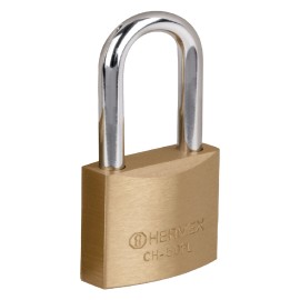 Hermex CH-50PL 50 mm long, brass colored iron padlock, box