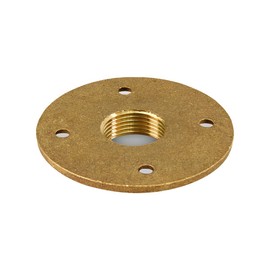 Supply Giant CSGG0100 1 Inch Female NPT Threaded Brass Floor Flange with Holes 125 Lead Free, Durable, Brass Construction, Higher Corrosion Resistance, Economical & Easy to Install, 24