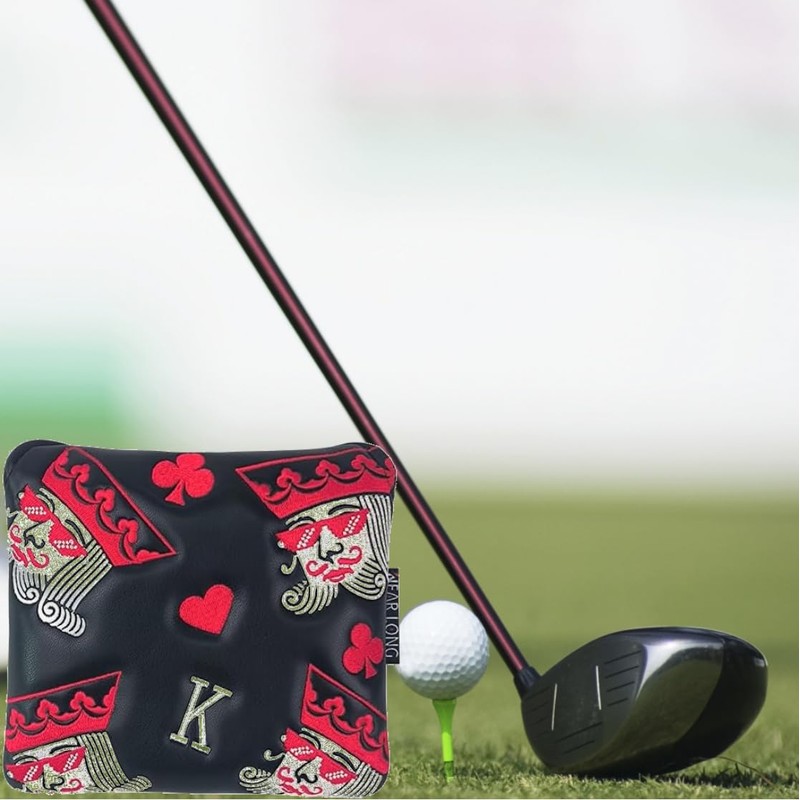 KOOLEVER Mallet Putter Headcover, Golf Putter Head Covers, PU Leather