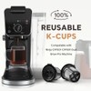 4 Reusable Refillable K Cup Coffee Filter Pods for Ninja