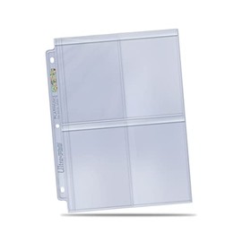 4-Pocket Secure Platinum Page for Toploaders - Protect Your Cards While on The Go , Paired Well with Ultra Pro Card Binder