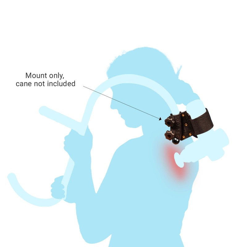 Dorso Mount for Use with Percussion Massage Guns to Extend
