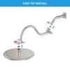 Lordear Shower Extension Arm 16 Inch Foldable Shower Head Extension