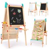 Wingyz 4-in-1 Adjustable Kids Art Easel with Magnetic Whiteboard &