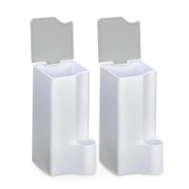 2 Pack Holder for Clorox Toilet Wand, Compatible with Clorox Toilet Wand Holder only, White & Gray