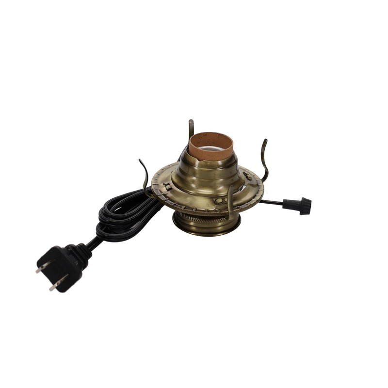 B&P Lamp® #2 Electric Burner Antique Brass Plated with Black