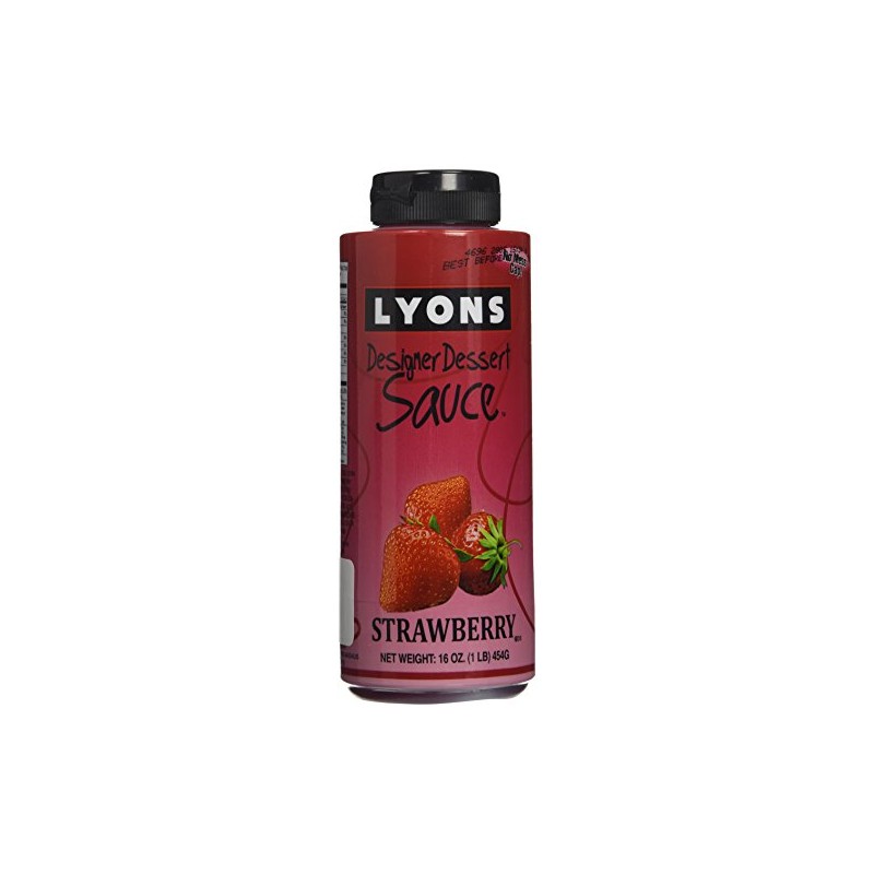 Lyons Designer Dessert Sauce, Strawberry, 16 Ounce Bottle
