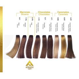 Alternative Care Tinte en Crema Profesional para Cabello Mujer, Tintes HAIR SOLUTION GOLD con Oxidante en Crema, Mujer 90g + Oxidante 90ml, Tinte Cabello Permanente (Color 5.75 - Café)