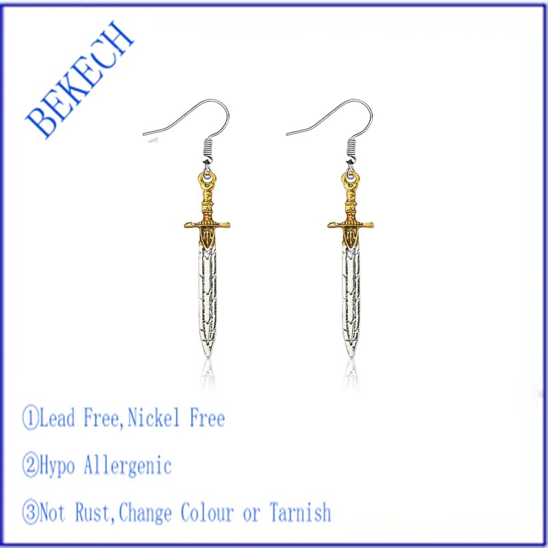 BEKECH Percy Movie Inspired Necklace Percy Fans Jewelry Sword Key
