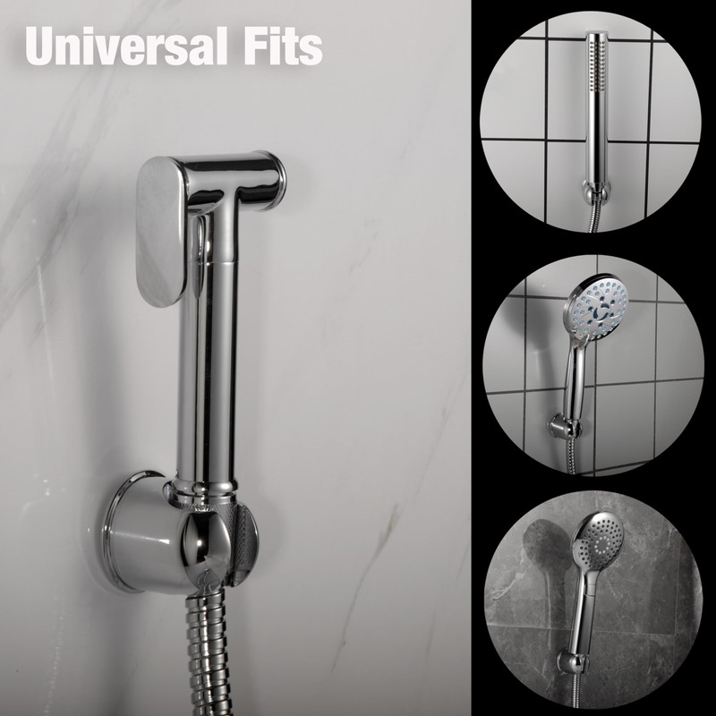 Handheld Shower head Holder - All Metal - Adhesive and