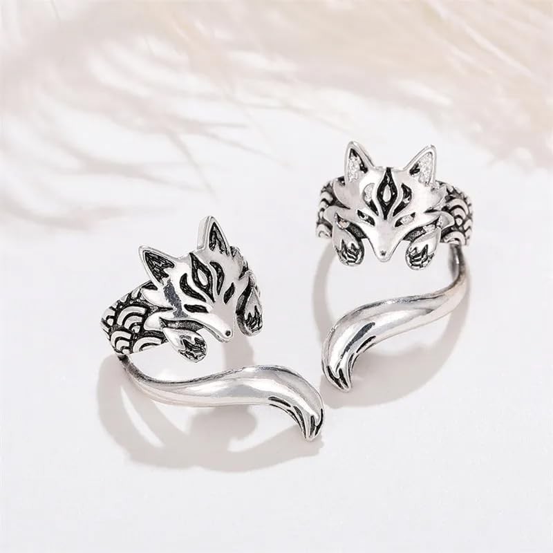 CP-00-00792xx 2 Fox Ear Cuffs / 1 Pair Earrings 2