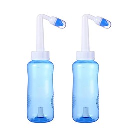 Nasal Shower Bottle (300 ml), Pack of 2 Neti Pot for Adults and Children, BPA-Free Nasal Rinse Can, for Nasal Flushing, Nose Rinse, Nose Cleaning, Sinus Rinse