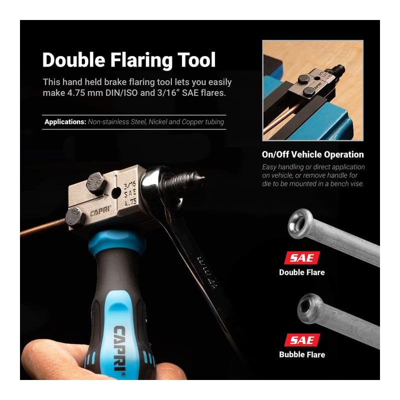Capri Tools 3/16 in. Double Flaring Tool Kit for Brake