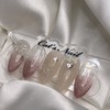 Ribbon Goblin Magnetic Nail Handmade Nail Tips - Oval /