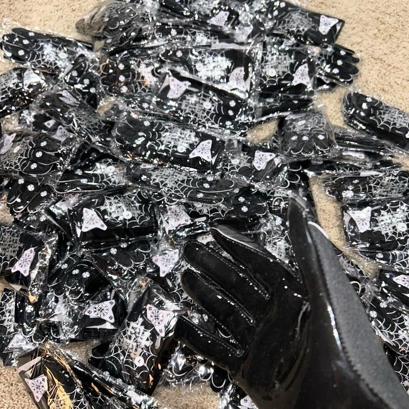 Spooky spider football gloves - Color: 2X