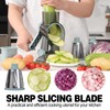 Cheese Grater Cheese Shredder with 3 Interchangeable Blades, Rotary Cheese