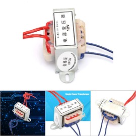 Single Power Transformer EI Power Transformer Isolation Low Frequency AC 12V/24V Output Voltage 3W Input 50Hz Electric with Premium (12V)