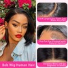 TruhLius Bob Wig Human Hair Wear and Go Glueless Wigs