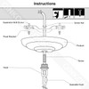 Helunsi Canopy Kit, White Canopy Light Kit, 5-3/8" Dia Canopy