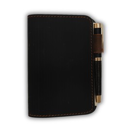 PavinCrafter Handmade Leather A6 Notebook Cover Compatible for Leuchtturm 3.6 x 5.9 in, Refillable Travel Journal Case for Men & Women, Compatible with Moleskine Hobonichi Pocket Planner (Dark Brown)