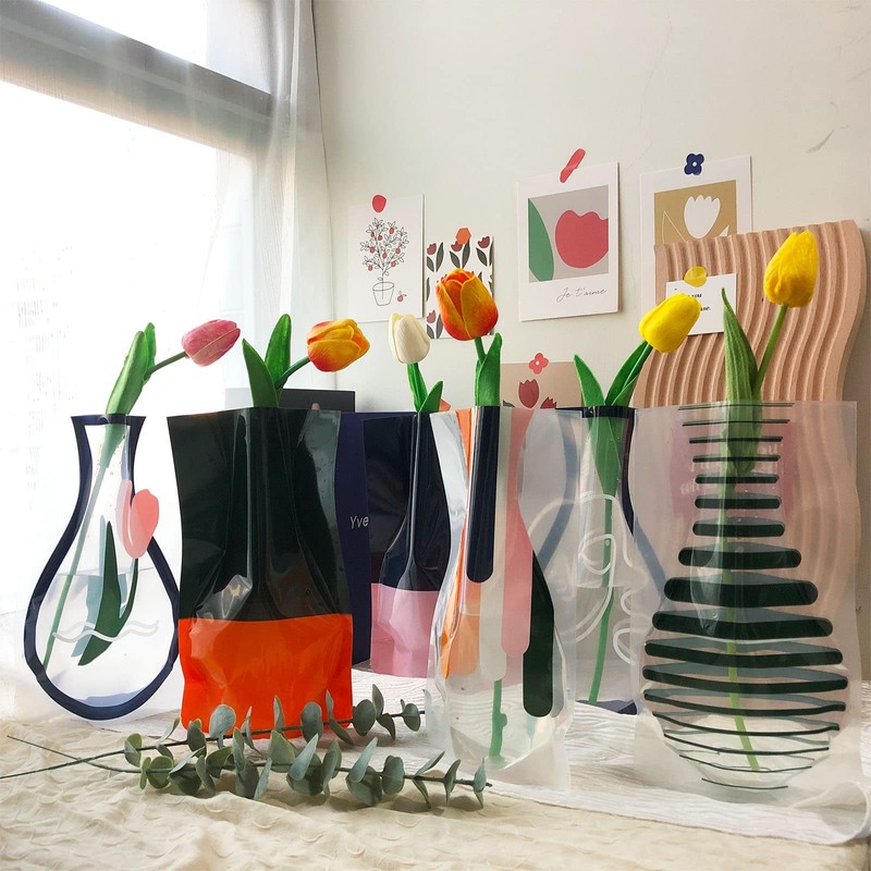 BLOFLO Collapsible Flower Vase, Foldable Vase, Expandable Vase, Plastic Flower