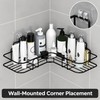 Wall Mounted Corner Shower Shelf for Bathroom Storage – Single-Tier