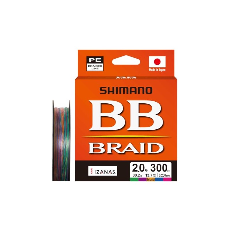 シマノ(SHIMANO) PEライン BBブレイド 300m LD-M74Y 2.0号 マルチカラー