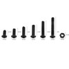 250 Pcs Alloy Steel M3 Black Round Head Screws Fixing
