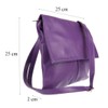 Girly Handbags Double Pocket Italian Genuine Leather Messenger Bag Crossbody