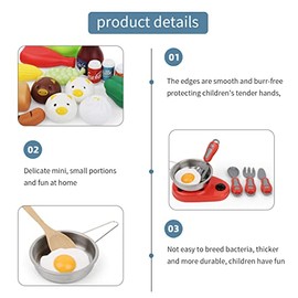 AFujia Juguete de Cocina con Utensilios, Olla de Sopa y Cocina a Gas, Cubiertos, Cesta de la Compra - Regalo de Aprendizaje para Niñas y Niños Mayores