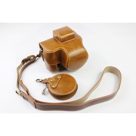 SIUTATDSH Camera Case, PU Leather, Suitable for Nikon Z50 Z30 Case, Liner Case, Camera Holder, Shockproof and Convenient, Braun, retro