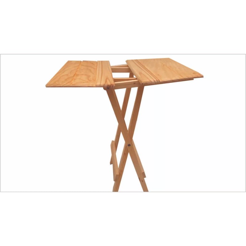 Didakta Mesita Armable De Madera, Plegable Mesa De Servicio 75x56x57